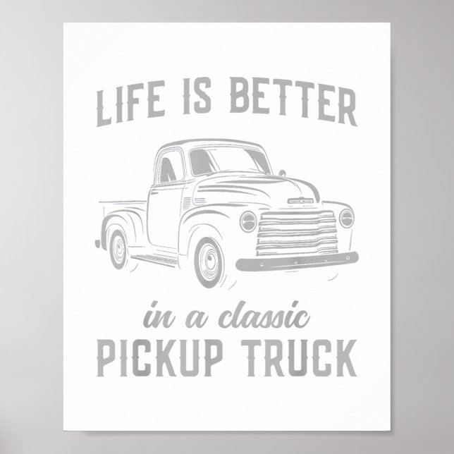 Klassisk Pickup Lastbil Guy Vintage Poster (Framsidan)