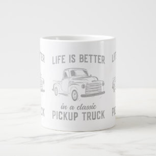 Klassisk Pickup Lastbil Kille Vintage Jumbo Mugg