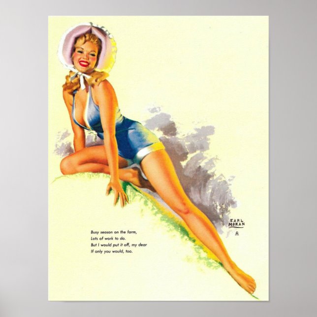 Klassisk Pin Up Girl Poster (Framsidan)