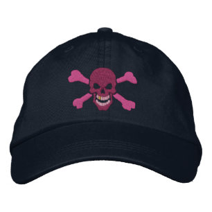 Klassisk Pirat Crossbone Skull Embroidery Broderad Keps