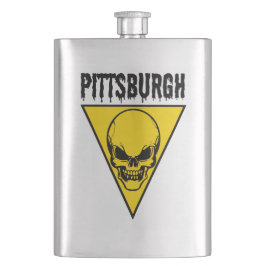 Klassisk Pittsburgh Skullflagga Fickplunta