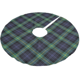 Klassisk Play-familjens jul Tartan Julgransmatta Borstad Polyester