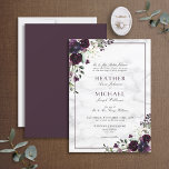 Klassisk plommon Lila Flower Watercolor Bröllop Inbjudningar<br><div class="desc">Om du har en formell affär och vill ha klassisk traditionell inbjudan till evenemanget kanske du har upptäckt att mallarna i de flesta designerna på Zazzle-catering till modernt informellt språk och att anpassa fält till evenemanget inte fungerar särskilt bra. Det är där den här designen kommer in. Söt och trendig,...</div>