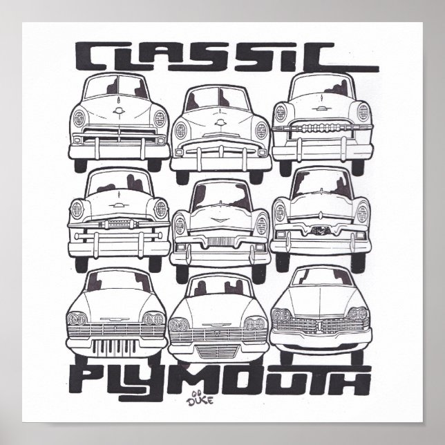 KLASSISK PLYMOUTH POSTER (Framsidan)