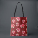 Klassisk Poinsettia julblommor Red Tygkasse<br><div class="desc">Klassiska Poinsettia-julblommor</div>