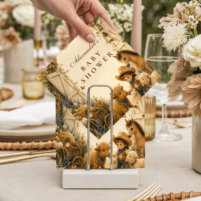 Klassisk pojke västern boho baby shower pappersservett (Skapare uppladdad)