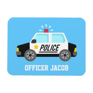 Klassisk polisbil med siren Officer Personlig Magnet