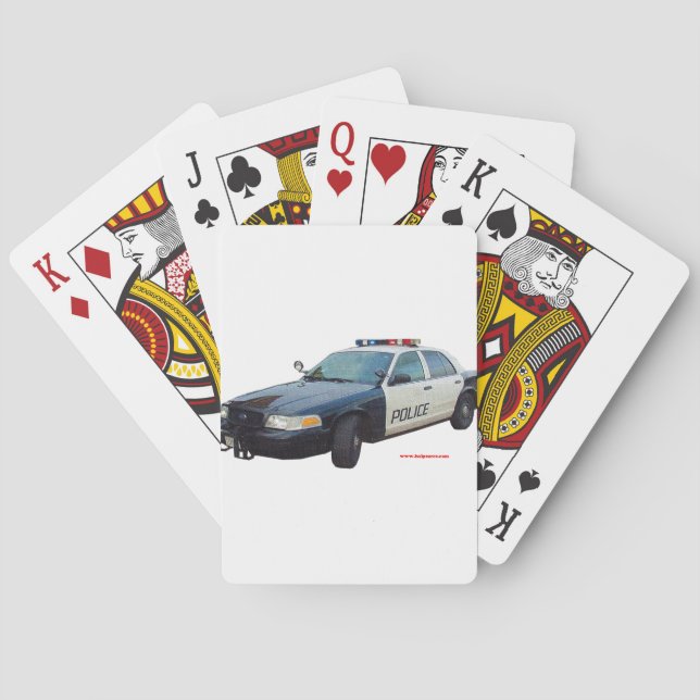 Klassisk_Polisen_Car_Black_White Kortlek (Baksidan)