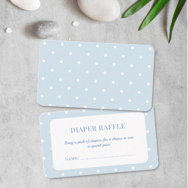 Klassisk Polka Dot Baby Shower Diaper Raffle Bilje Tilläggskort (Skapare uppladdad)
