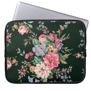 Klassisk, populär, färglös, sömlös mönster-bakgrun laptop fodral