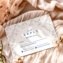 Klassisk Porslinsblå Studentfest OSA Kort