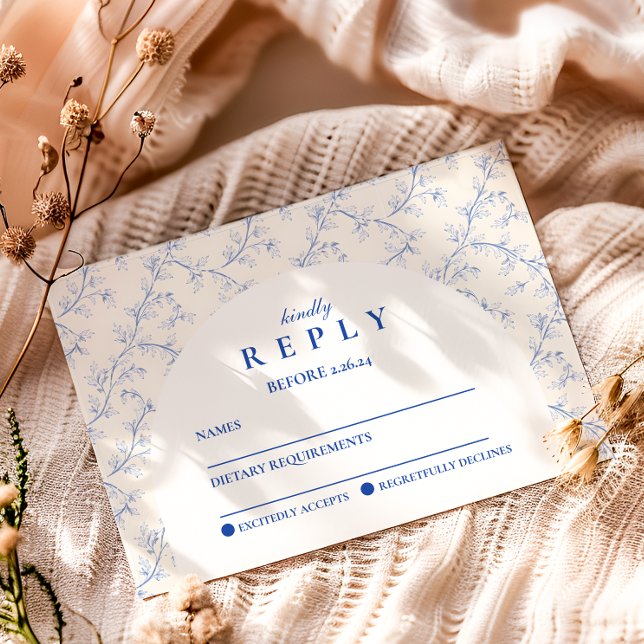 Klassisk Porslinsblå Studentfest OSA Kort (Skapare uppladdad)