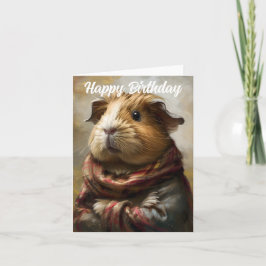 Klassisk Porträtt i en guineansk Gris-födelsedag Kort
