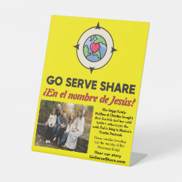 Klassisk post för missionärsstöd - tabletop-tecken