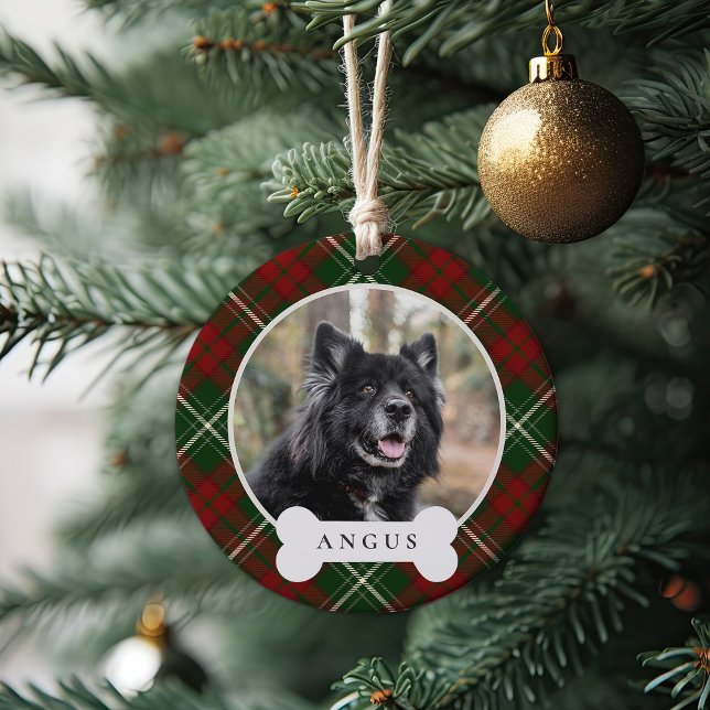 Klassisk Pput Personlig Pet Hund Photo & Namn Julgransprydnad Keramik (Skapare uppladdad)