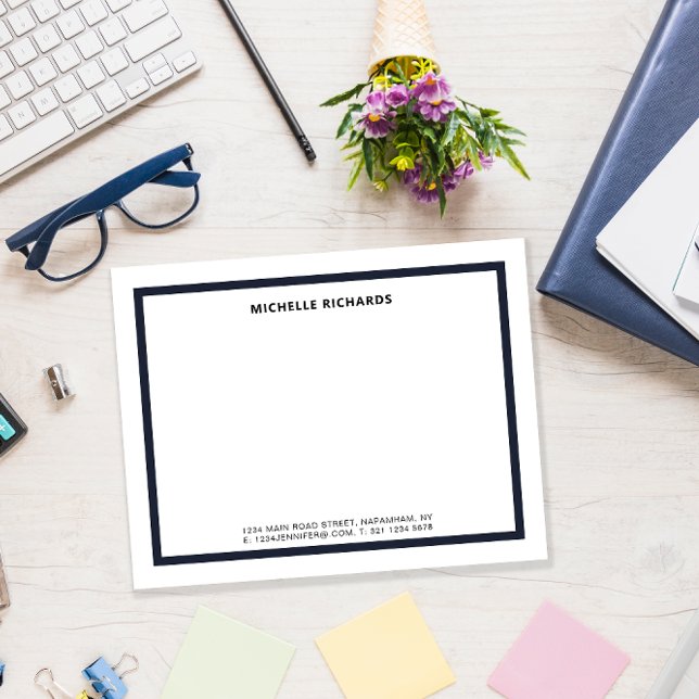 Klassisk Professionell - Blått Gräns-förråd Anteckningskort (Skapare uppladdad)