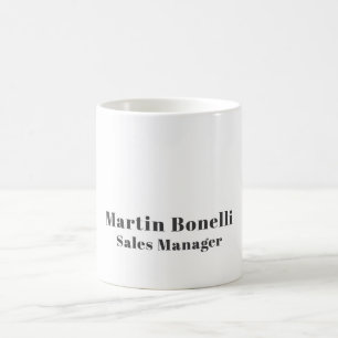 Klassisk professionell egen namninformation enkel kaffemugg