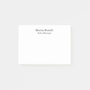 Klassisk professionell egen namninformation enkel post-it block
