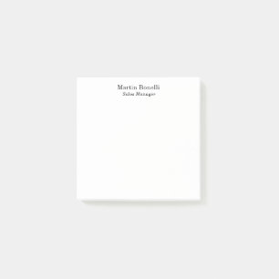 Klassisk professionell egen namninformation enkel post-it block