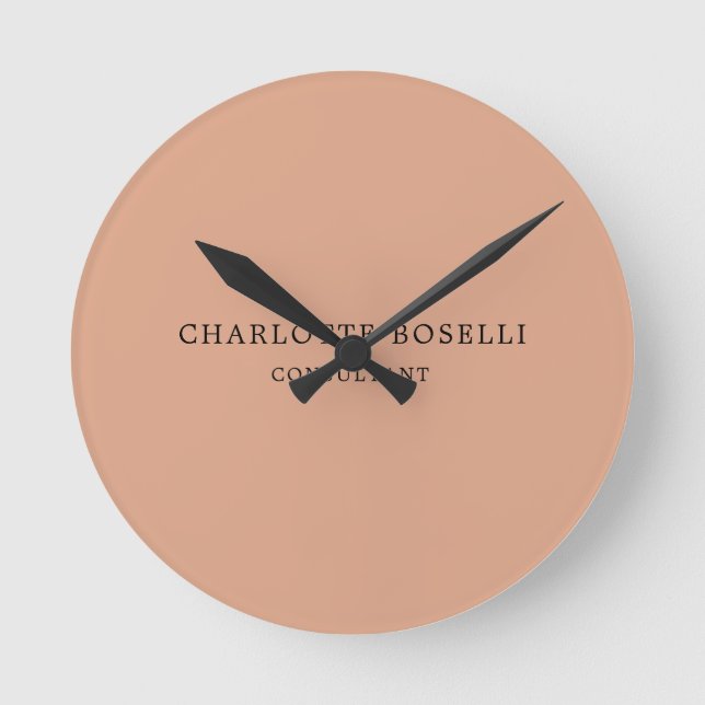 Klassisk Professionell för minimal Elegant Rund Klocka (Framsida)