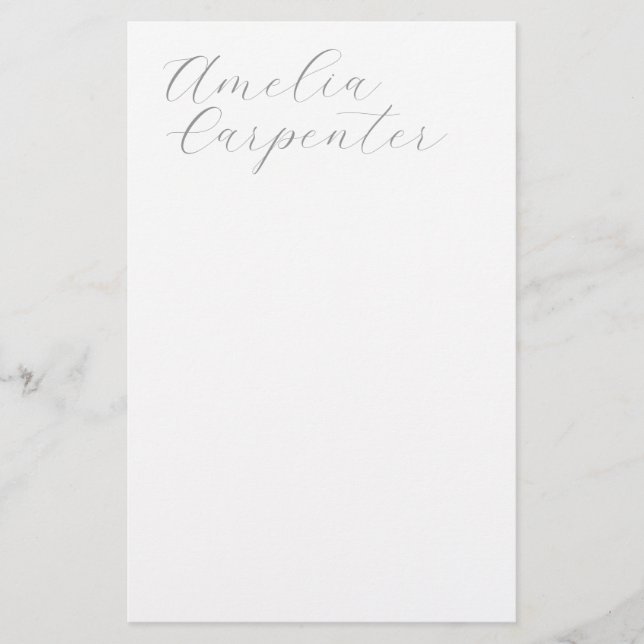 Klassisk Professionell för minimal kalligrafi Brevpapper (Framsida)