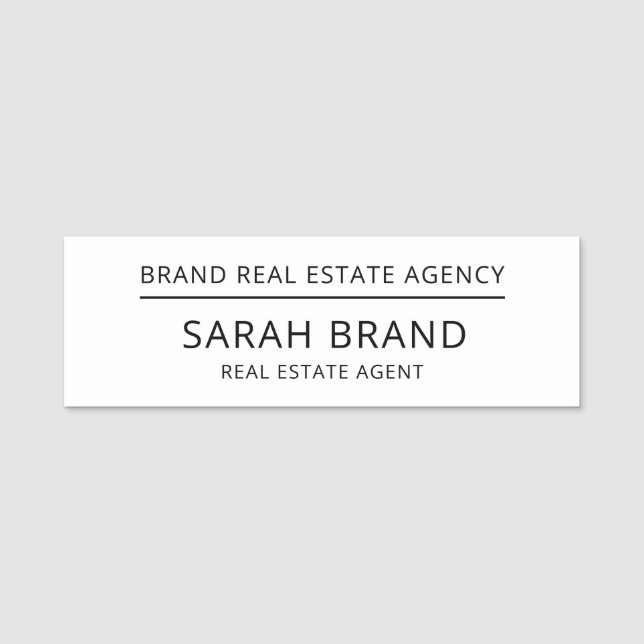 Klassisk Professionell - företag Namnbricka (Framsida)