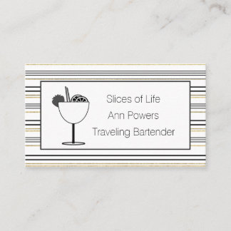 Klassisk professionell minimalistisk bartender visitkort
