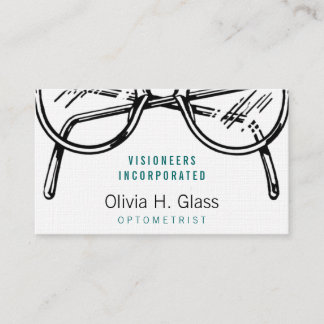 Klassisk professionell ögonvårdsoptisk design visitkort