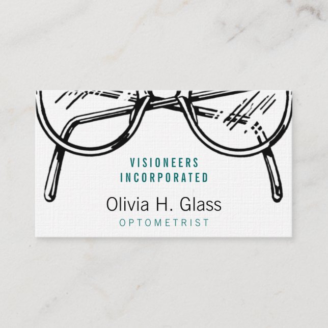 Klassisk professionell ögonvårdsoptisk design visitkort (Framsida)