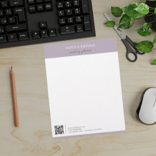 Klassisk Professionell QR Code Lavender Brevhuvud