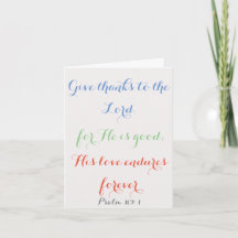 Klassisk psalm 107:1 Guds Religiösa i Kärlek