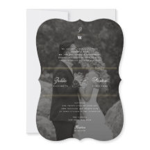 Klassisk Pub Dubbla Monogram Modern Photo Bröllop