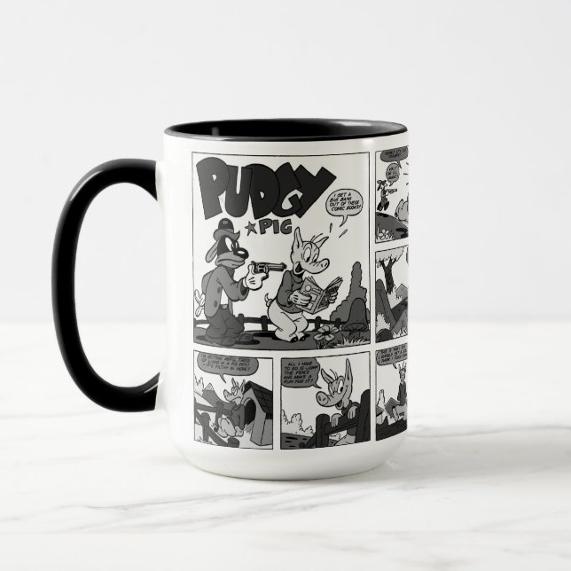 Klassisk Pudgy Gris Mugg 1940 (Vänster)