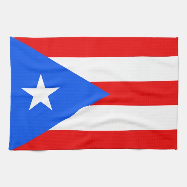 Klassisk Puerto Rican-Flagga Kökshandduk (Horisontell)