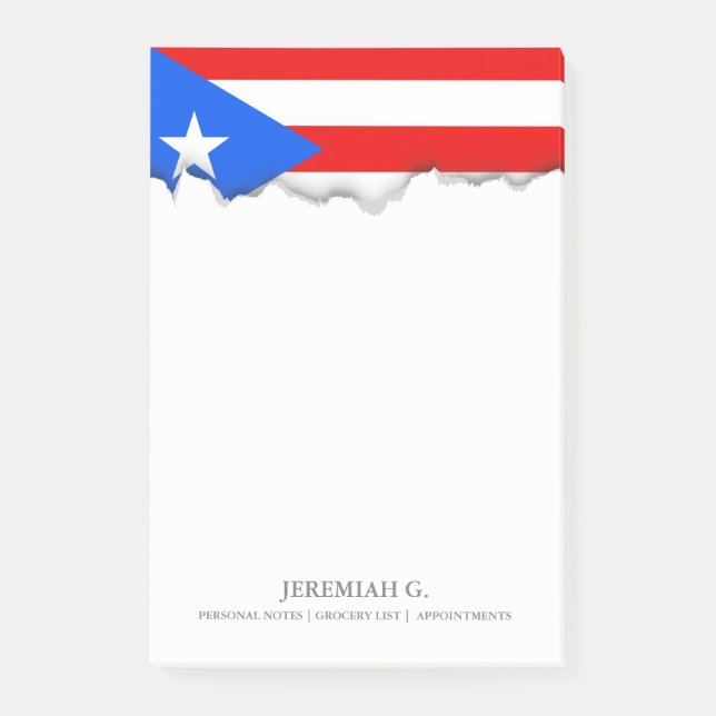 Klassisk Puerto Rican-Flagga Post-it Block (Framsida)