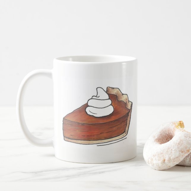 Klassisk Pumpkin Paj Segce Thanksgiving Dinner Foo Kaffemugg (Med munk)