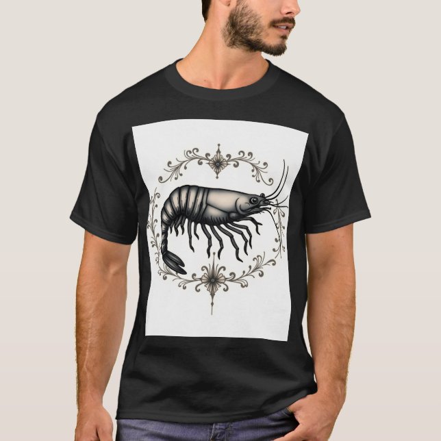 Klassisk räka Flash-ton T-Shirt-design T Shirt (Framsida)