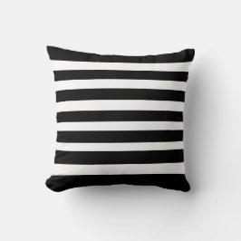 Klassisk Rand Black and White Dekorativ kudde