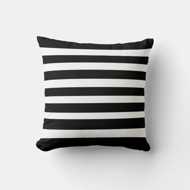 Klassisk Rand Black and White Dekorativ kudde (Framsida)