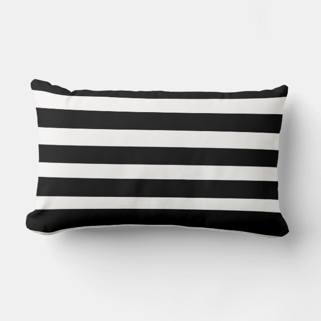 Klassisk Rand Black and White Dekorativ kudde (Framsida)