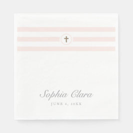 Klassisk rand faux foil kor baptism pappersservett