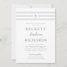 Klassisk randig dopceremoni