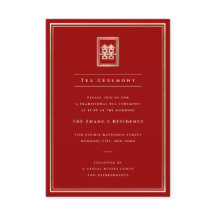 Klassisk Rectangle Dubbla Happiness Tea Ceremony