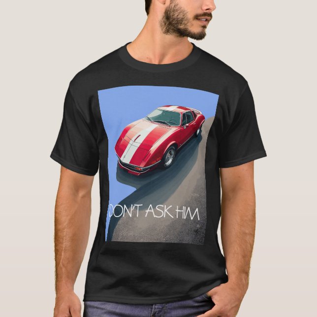 Klassisk RED-sportbil T Shirt (Framsida)