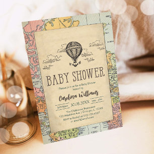 Klassisk resa för baby shower-inbjudan inbjudningar