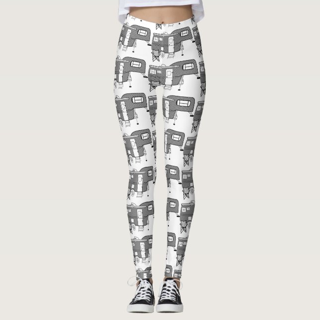 Klassisk resebil Caravan Thunder_Cove Leggings (Framsida)