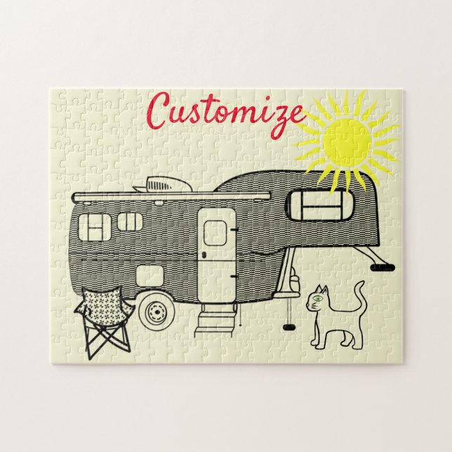 Klassisk resebil Caravan Thunder_Cove Pussel (Horisontell)