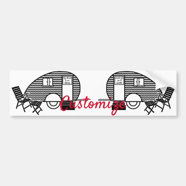 Klassisk resebricka Caravan Thunder_Cove Bildekal (Framsidan)