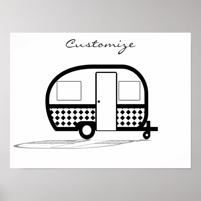 Klassisk resebricka Caravan Thunder_Cove Poster (Framsidan)