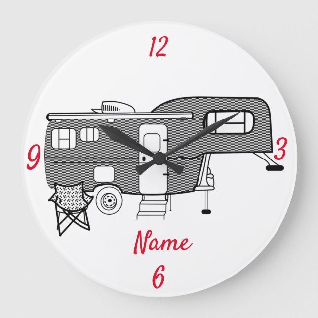 Klassisk resebricka Caravan Thunder_Cove Stor Klocka (Framsida)